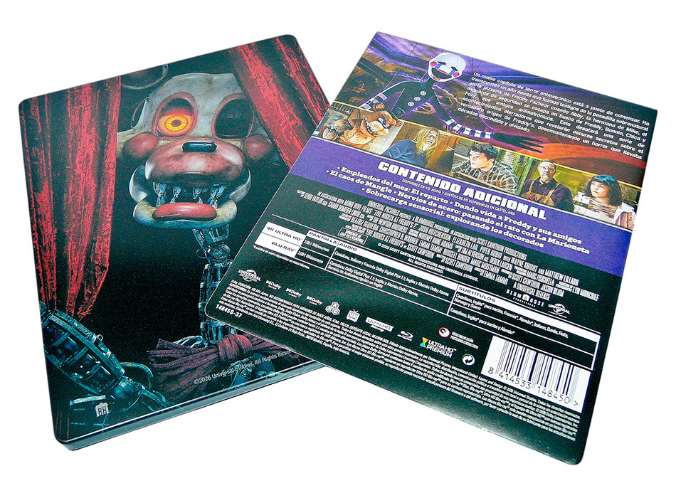 Fotograf&iacute;as del Steelbook de Five Nights at Freddy's 2 en UHD 4K y Blu-ray 6