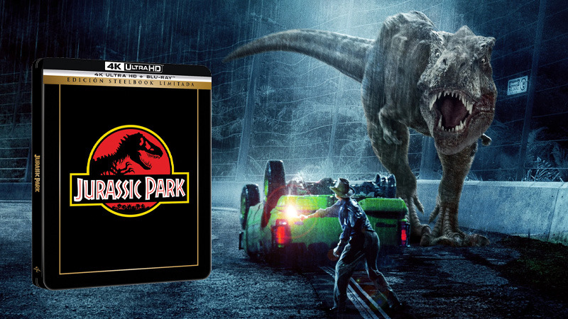 Un Steelbook con la nueva autoría de Jurassic Park en UHD 4K