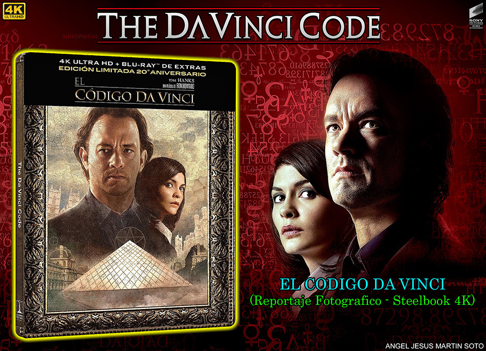 Fotografías del Steelbook 20º aniversario de El Código Da Vinci en UHD 4K y Blu-ray 1