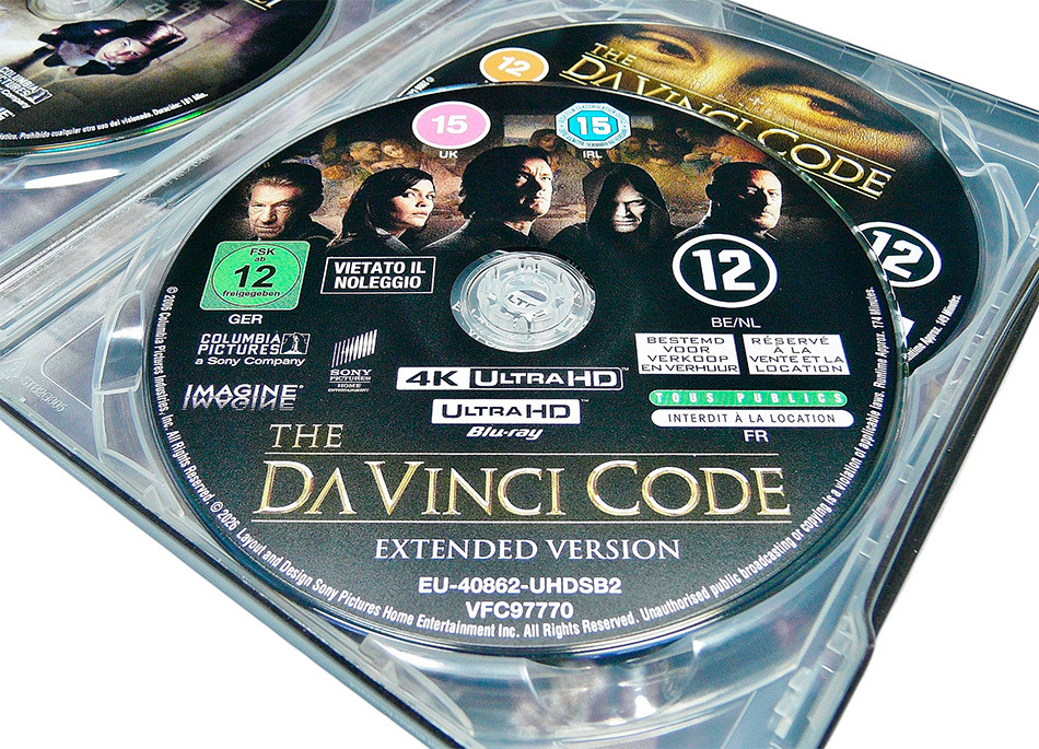 Fotografías del Steelbook 20º aniversario de El Código Da Vinci en UHD 4K y Blu-ray 12