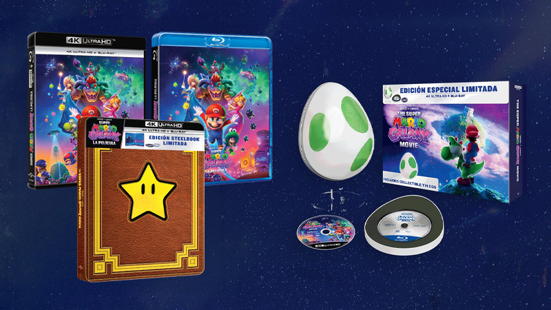 Todas las ediciones de Super Mario Galaxy: La Película en Blu-ray y UHD 4K