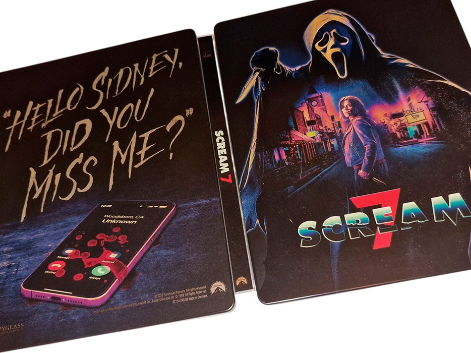 Fotograf&iacute;as del Steelbook de Scream 7 en UHD 4K y Blu-ray 10