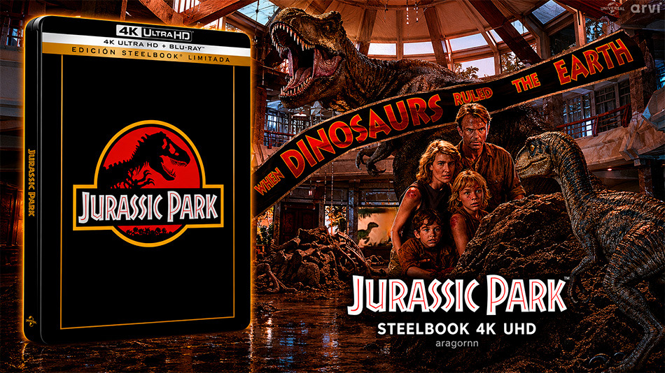 Fotografías del Steelbook de Jurassic Park en UHD 4K y Blu-ray 1