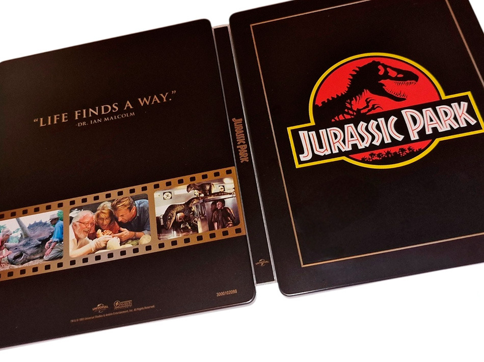 Fotografías del Steelbook de Jurassic Park en UHD 4K y Blu-ray 10