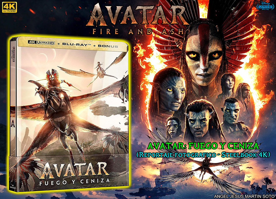 Fotograf&iacute;as del Steelbook de Avatar: Fuego y Ceniza en UHD 4K y Blu-ray 1