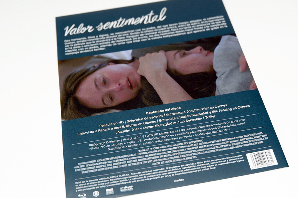 Fotografías del Digipak de Valor Sentimental en Blu-ray 7
