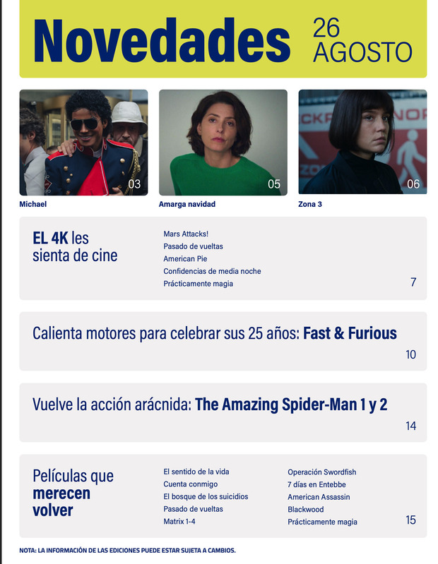 Avance de las novedades de Arvi en Blu-ray y UHD 4K de agosto de 2026