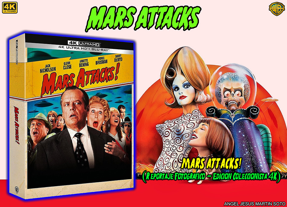 Fotografías de la edición coleccionista de Mars Attacks! en UHD 4K y Blu-ray 1