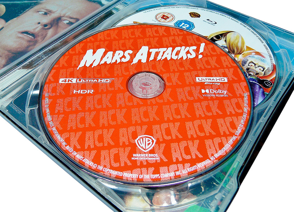 Fotografías de la edición coleccionista de Mars Attacks! en UHD 4K y Blu-ray 16