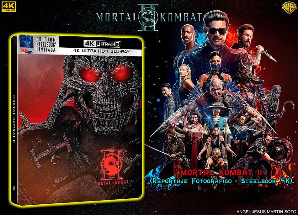 Fotografías del Steelbook de Mortal Kombat II en UHD 4K y Blu-ray 1