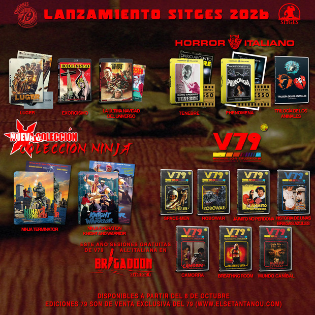 Ediciones 79 anuncia sus lanzamientos para el Festival de Sitges 2026