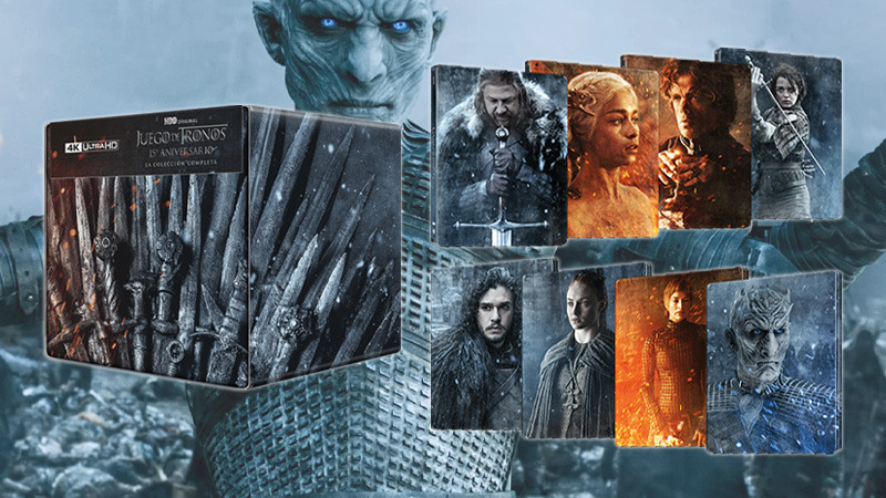 Edición con 8 Steelbook de la serie Juego de Tronos en UHD 4K por su 15º Aniversario