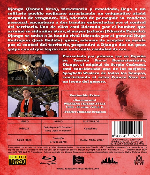 Más información de Django en Blu-ray