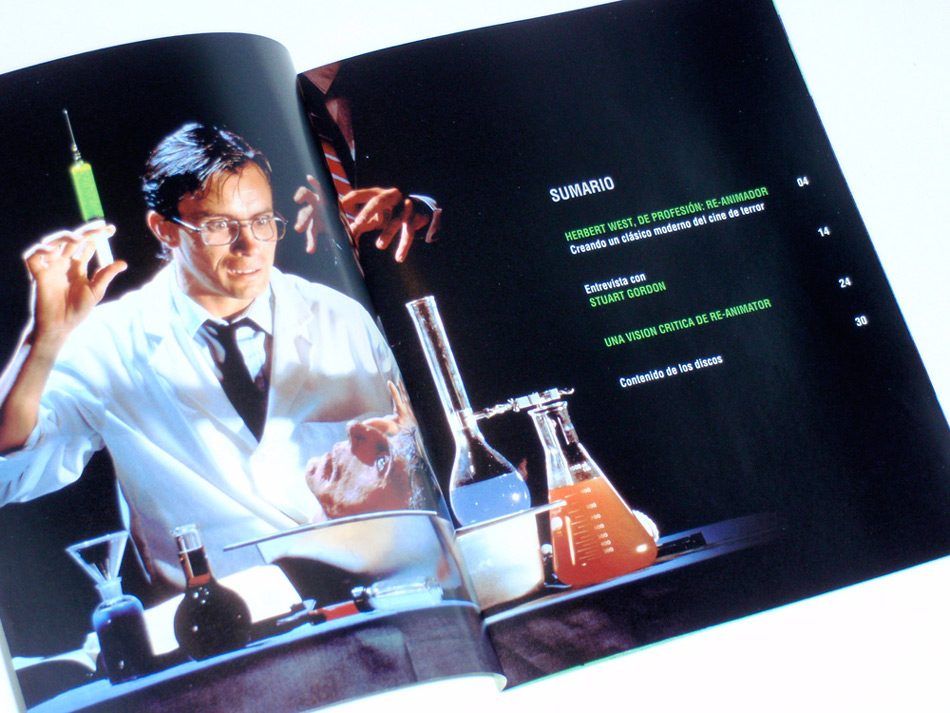 Fotografías de Re-Animator edición coleccionista en Blu-ray