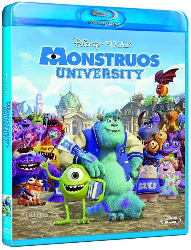 Diseño de las carátulas de Monstruos University en Blu-ray