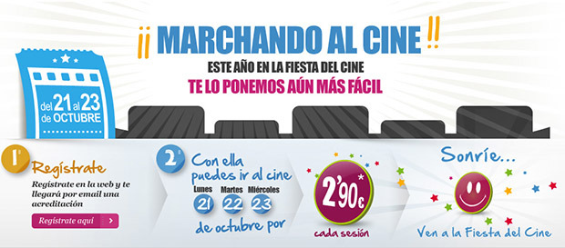 Entradas a 2,90 € en la Fiesta del Cine de 2013