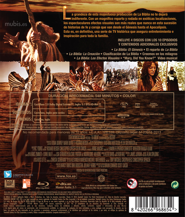 Más información de La Biblia en Blu-ray