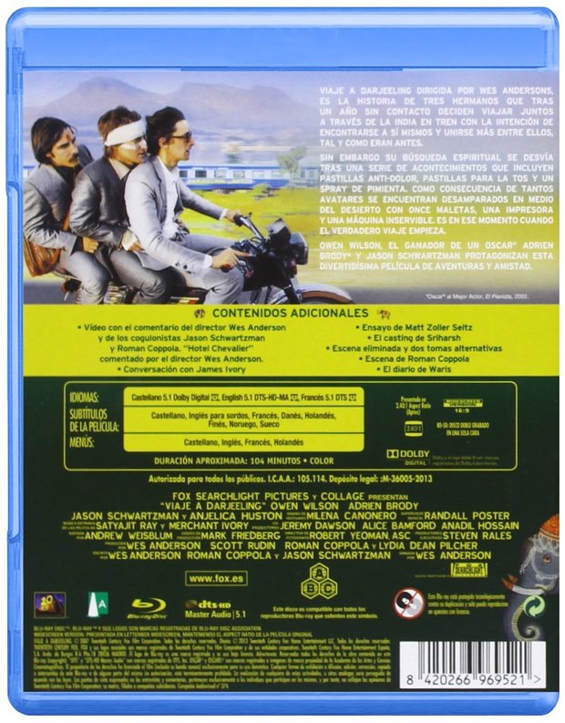 Estreno en Blu-ray de Viaje a Darjeeling de Wes Anderson