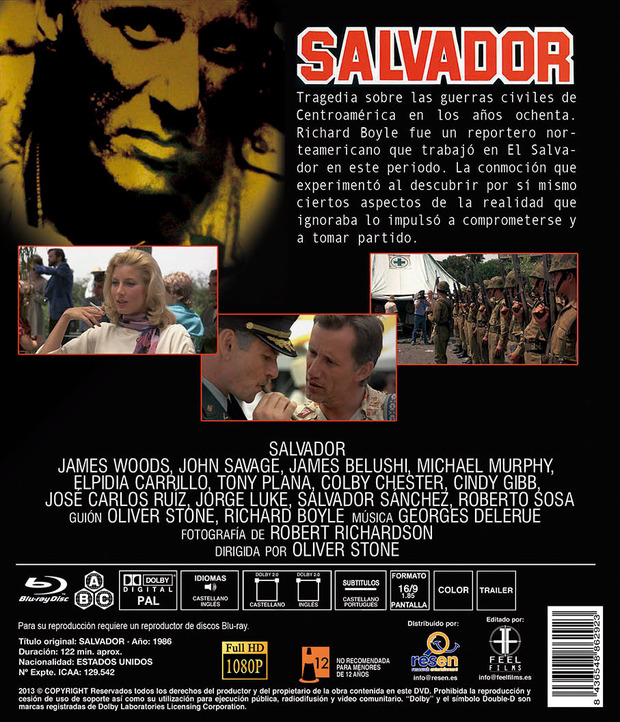 Salvador de Oliver Stone se estrena en Blu-ray