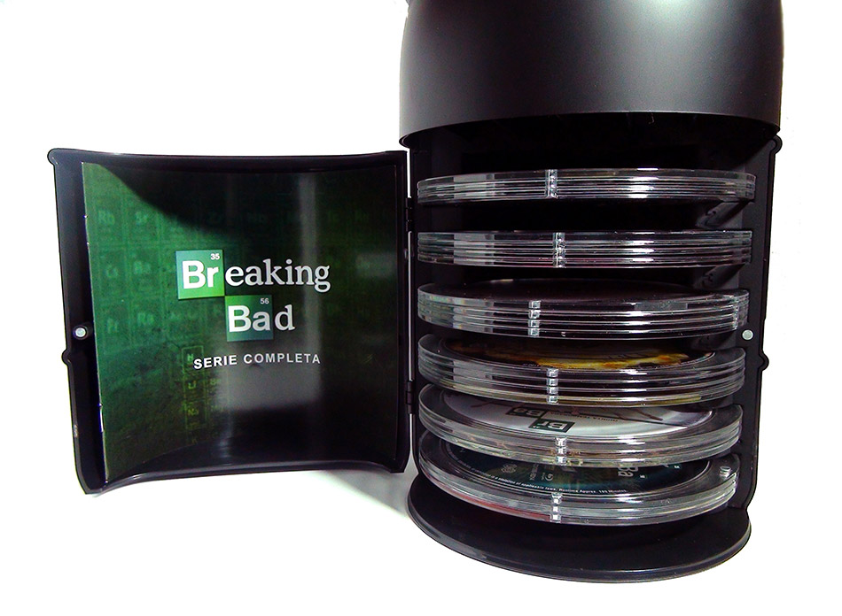 Fotografías del Barril de Breaking Bad con la serie completa en Blu-ray