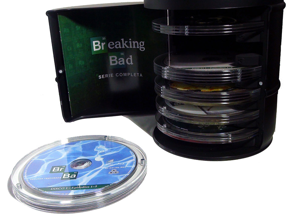 Fotografías del Barril de Breaking Bad con la serie completa en Blu-ray