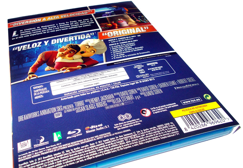 Fotografías de Turbo en Blu-ray 3D y 2D 4