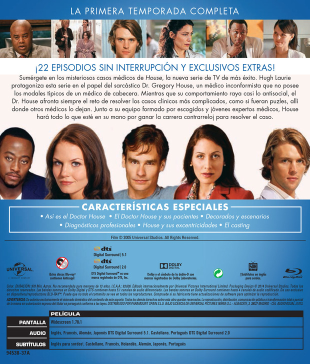 Contenidos y extras del pack con la serie House al completo
