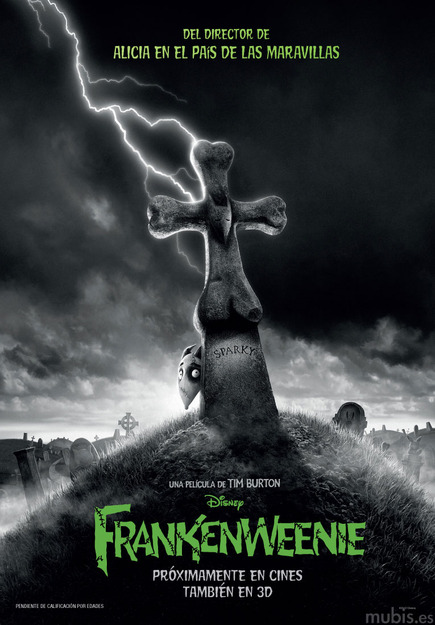Primer póster en castellano de Frankenweenie de Tim Burton