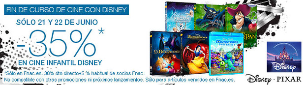 35% de descuento en Disney el 21 y 22 de junio (fnac.es)