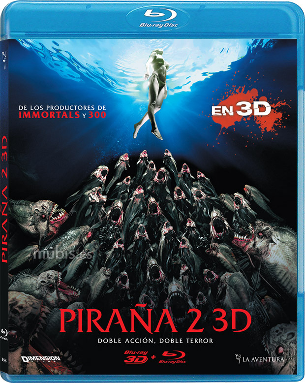 Detalles del Blu-ray+Blu-ray 3D de Piraña 2 3D
