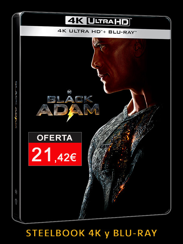 Steelbook de Black Adam en UHD 4K y Blu-ray