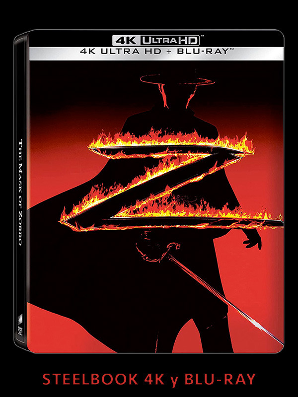 Steelbook de La Máscara del Zorro en UHD 4K y Blu-ray