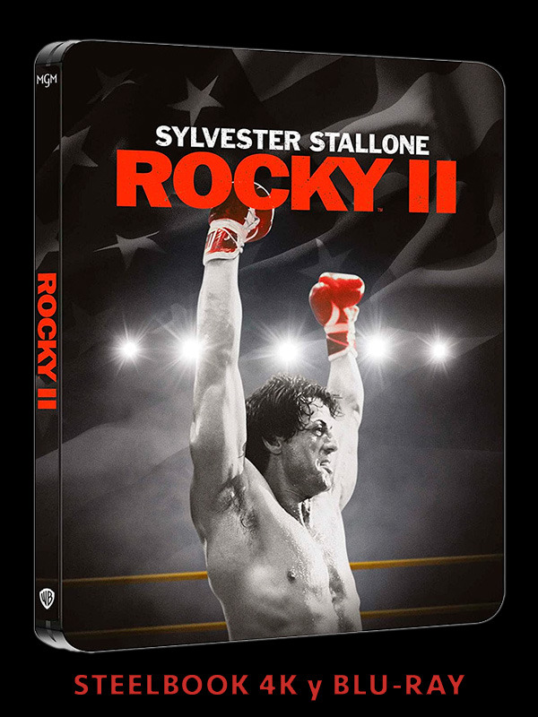 Steelbook de Rocky II en UHD 4K y Blu-ray