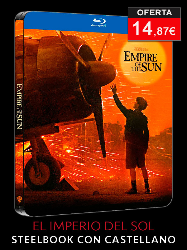 Steelbook de El Imperio del Sol en Blu-ray con castellano