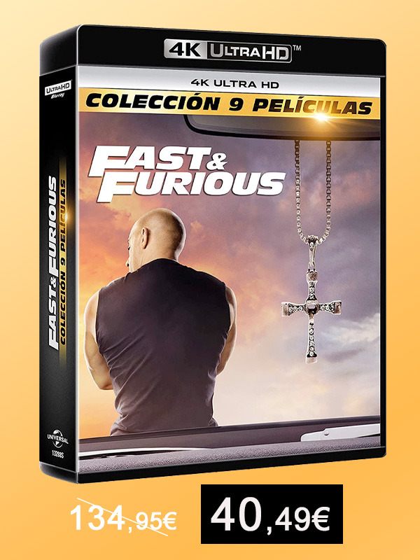 Fast & Furious - Colección 9 Películas en UHD 4K y Blu-ray