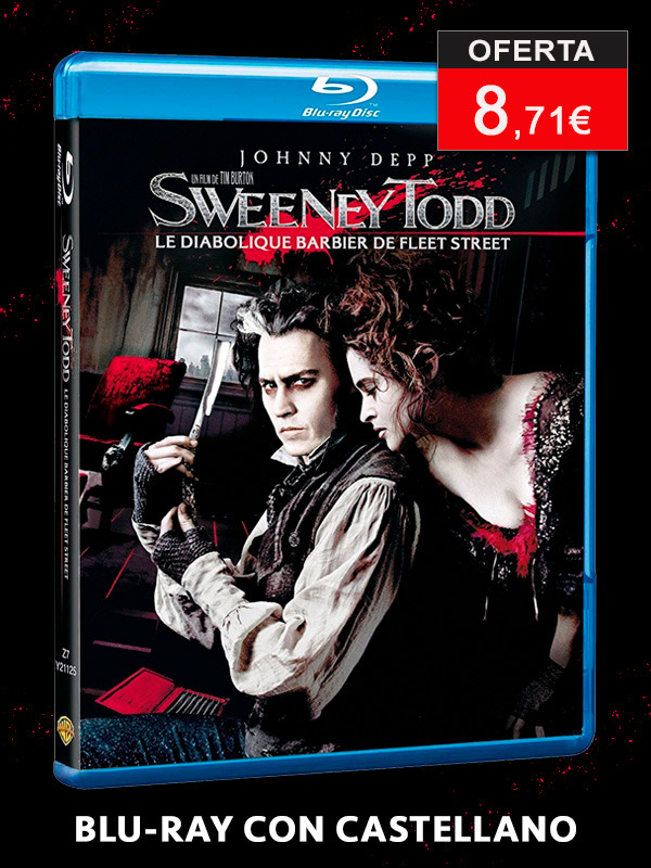 Sweeney Todd, El Barbero Diabólico de la Calle Fleet en Blu-ray con castellano