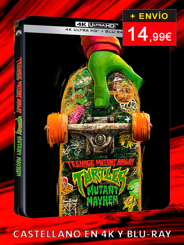 Steelbook de Ninja Turtles: Caos Mutante en UHD 4K y Blu-ray con castellano en amazon Italia