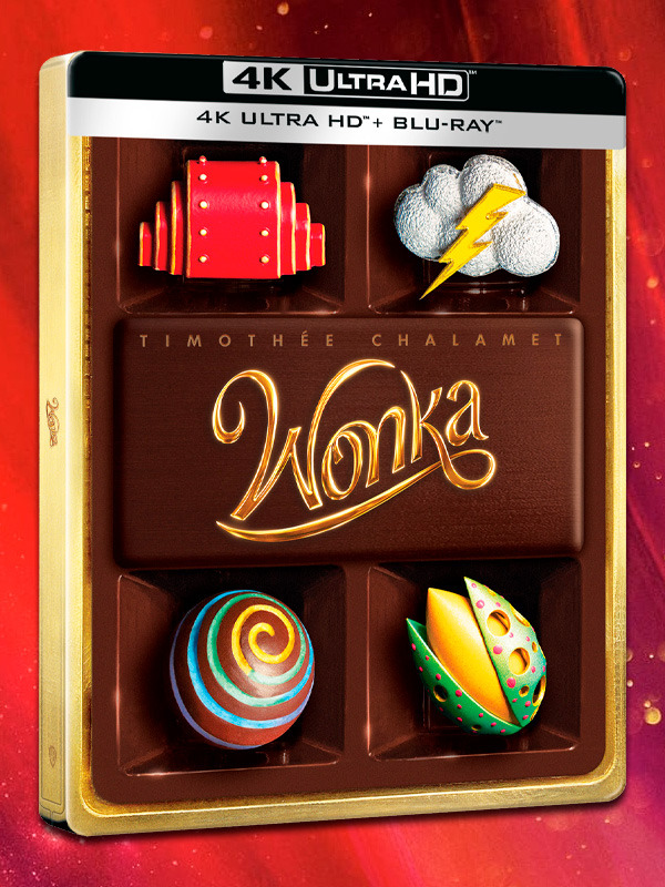 Steelbook de Wonka en UHD 4K y Blu-ray