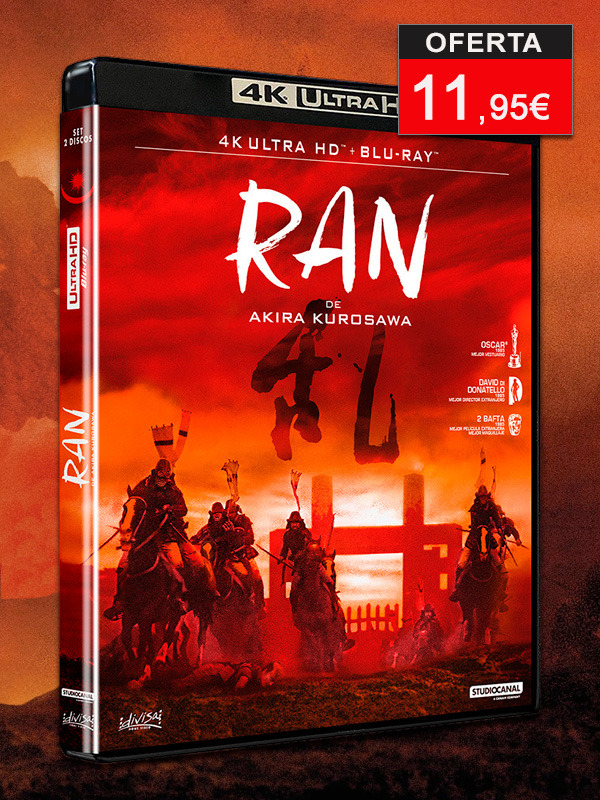 Ran -dirigida por Akira Kurosawa- en UHD 4K con Dolby Vision y Blu-ray