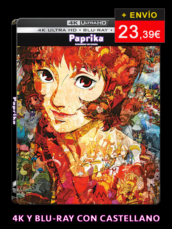 Steelbook italiano de Paprika con castellano en UHD 4K y Blu-ray