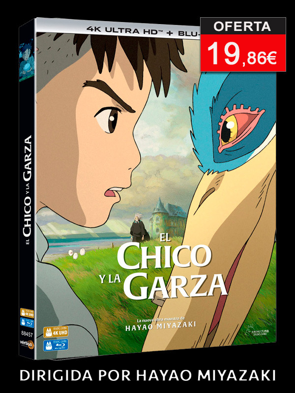 El Chico y la Garza en UHD 4K y Blu-ray con funda
