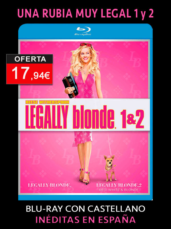 Pack con Una Rubia muy Legal 1 y 2 en Blu-ray con castellano