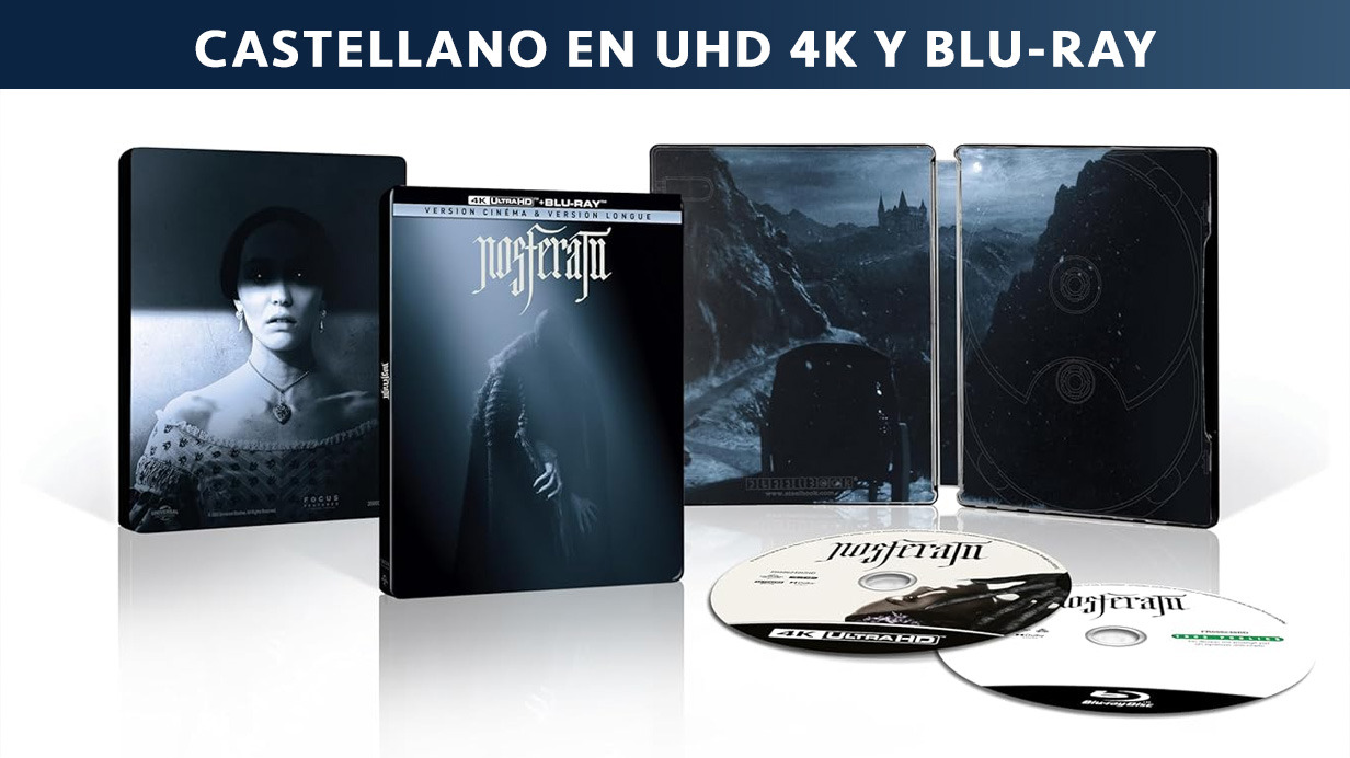 Steelbook de Nosferatu con castellano en UHD 4K y Blu-ray (Francia)