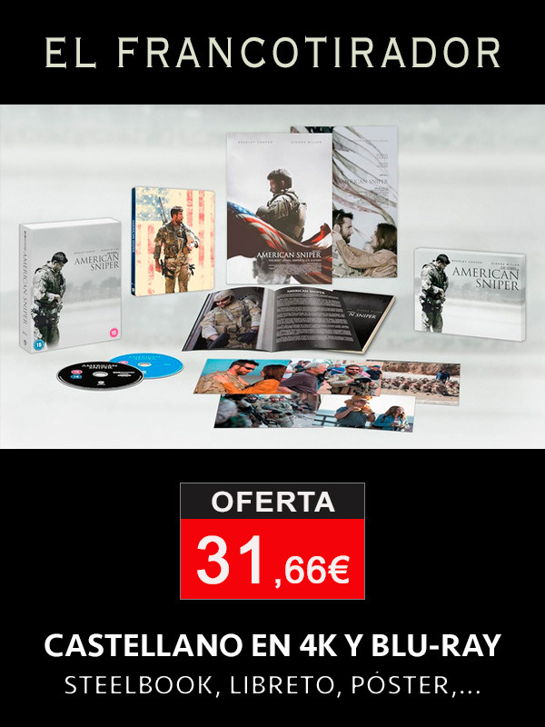Edición coleccionista de El Francotirador con castellano en UHD 4K y Blu-ray