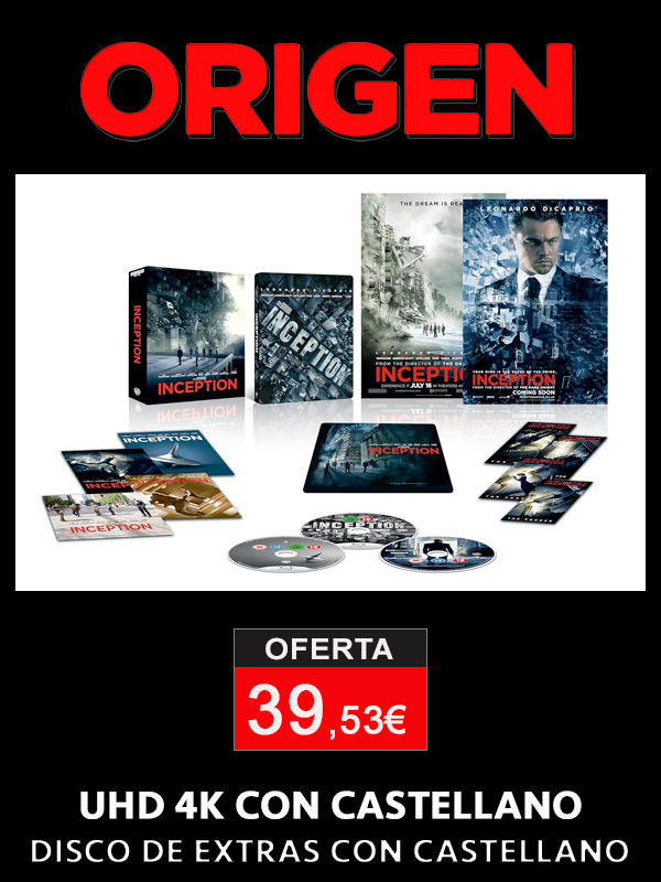Origen - Edición Coleccionista con Steelbook y castellano en UHD 4K y disco de extras