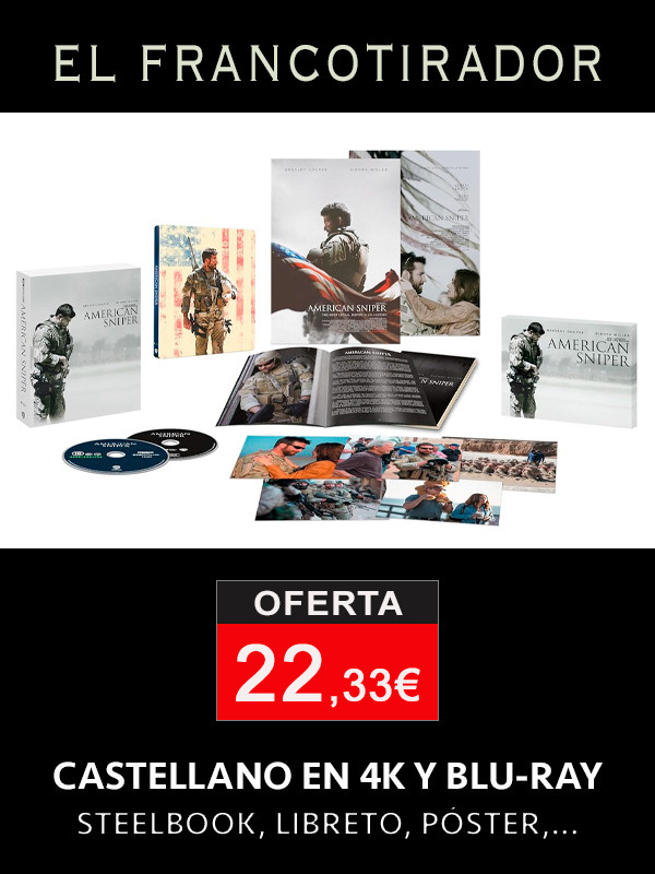 Edición coleccionista de El Francotirador con castellano en UHD 4K y Blu-ray