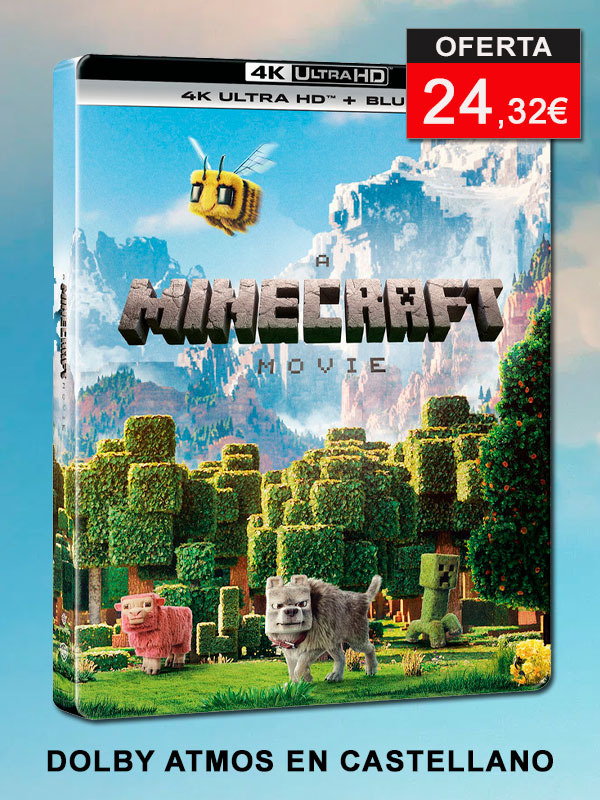 Steelbook de Una Película de Minecraft en UHD 4K y Blu-ray