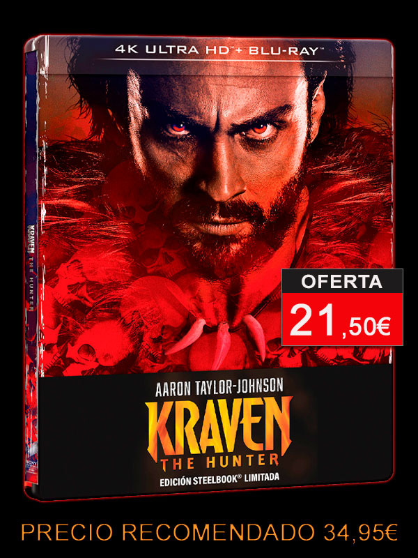 Steelbook de Kraven the Hunter en UHD 4K y Blu-ra