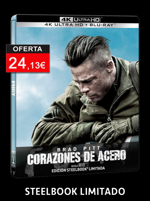 Steelbook de Corazones de Acero en UHD 4K y Blu-ray