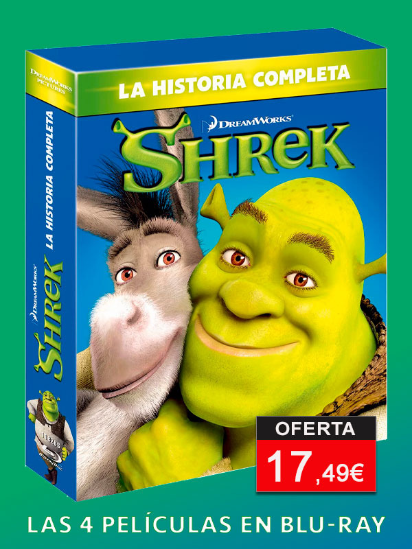Pack Shrek: La Historia Completa con las 4 películas en Blu-ray